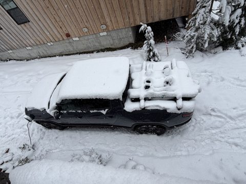 The truck, buried
