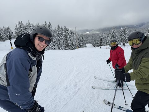 Xander, Mommy and Liem at the top