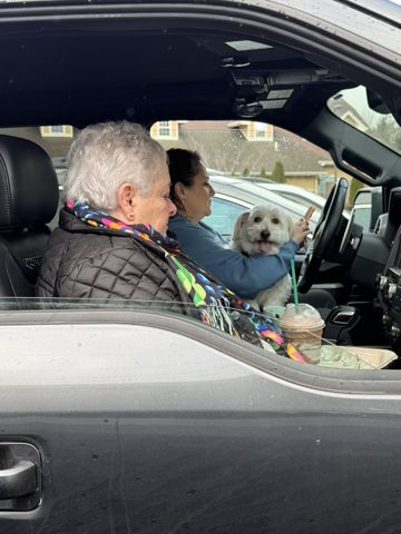 Abia, Mommy and Cachito on the drive home